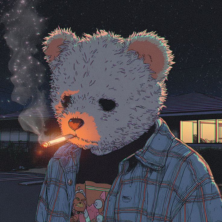 Teddy bear smoking - Discord Profile Picture | Free PFP Download