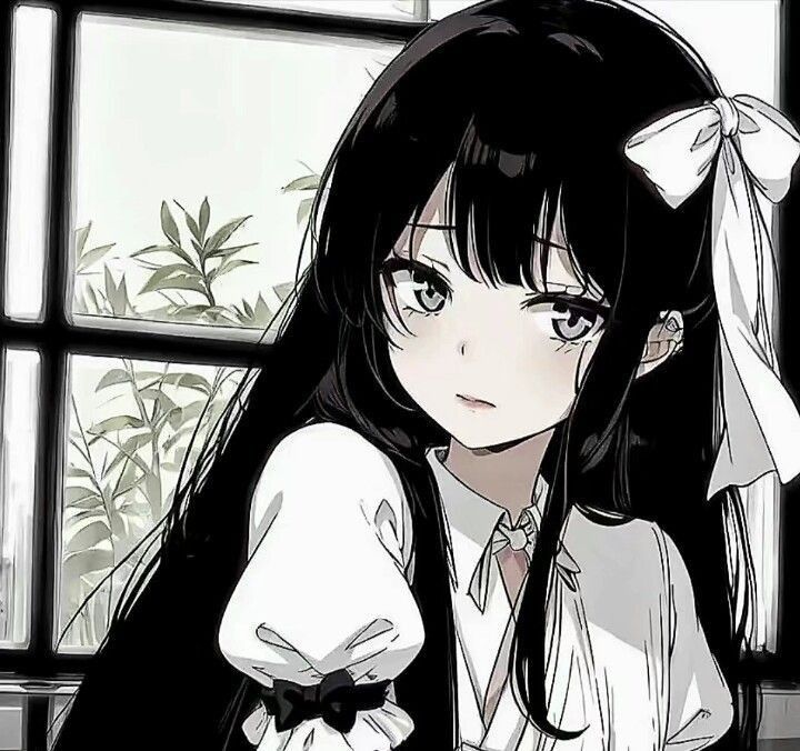 black hair ૮˃̵֊ ˂̵ ა - Discord Profile Picture | Free PFP Download
