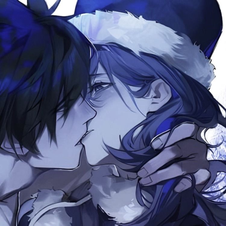 ɪᴄᴏɴ ᴍᴀᴛᴄʜ ᴄᴏᴜᴘʟᴇ ʙʟᴜᴇ 1/2 - Discord Profile Picture | Free PFP Download