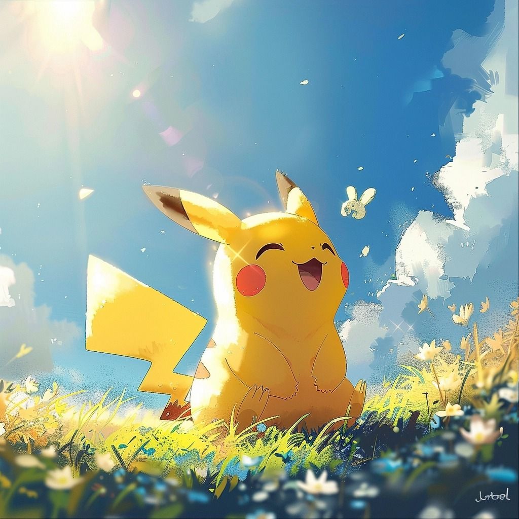 Pikachu in the sunshine - Discord Profile Picture | Free PFP Download